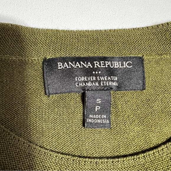 Banana Republic Sweater Forever Sweater Forest Green Knit Top - Picture 2 of 6
